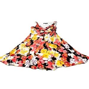 Jones Wear Floral Sundress Sz14 Pink Yellow Romantic Shabby Chic Cottagecore